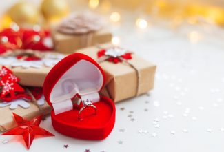 Christmas engagement ring for holiday proposal