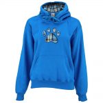 Paw Print Sweatshirt in turqouise with plaid paw print