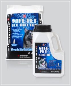 Safe Pet Ice Melter protects against cold weather pet hazards